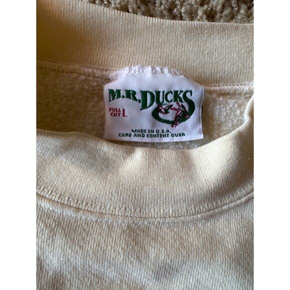 Vintage M.R. Ducks Ocean City Maryland USA Made Cream L Crewneck Sweatshirt - Picture 3 of 7